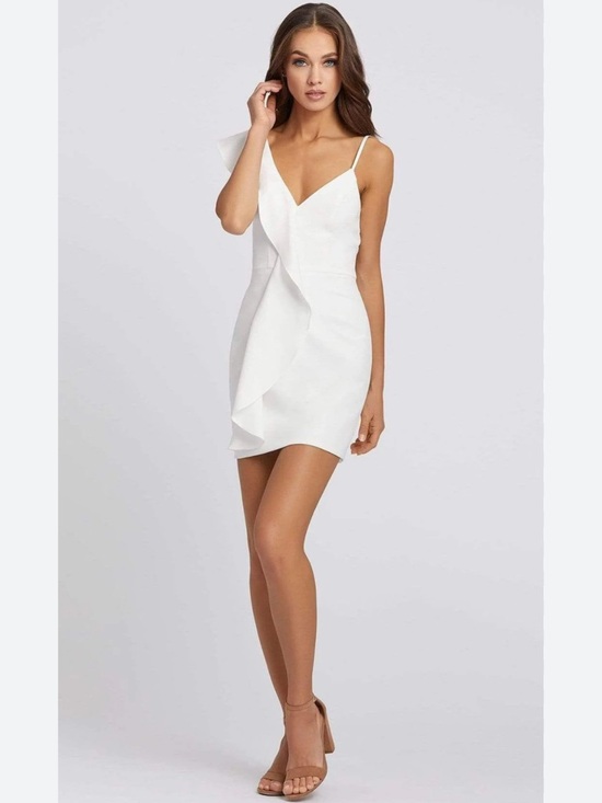 Mac Duggal Dresses & Skirts - Ieena for Mac‎ Duggal Asymmetrical Ruffle Mini Cocktail Dress New!